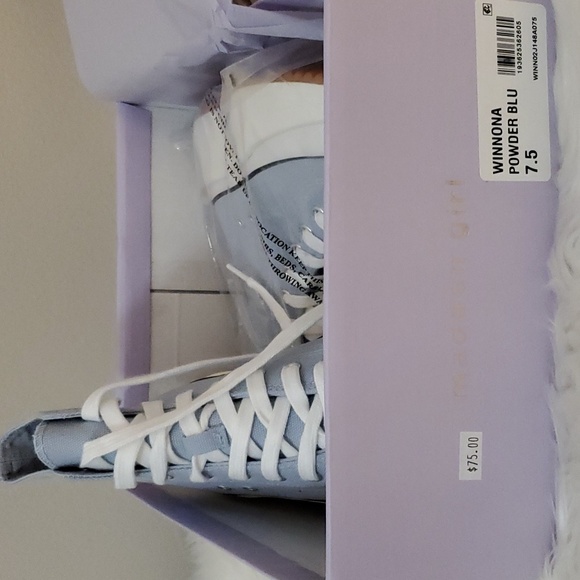 Madden Girl Womens Winnona Sneaker 7 1/2 Powder Blue - Picture 6 of 11